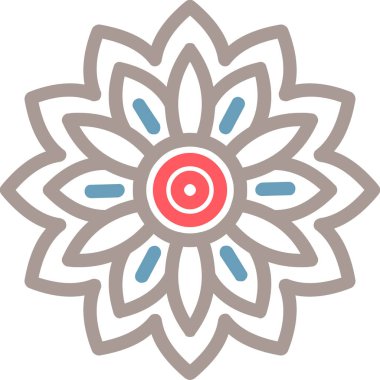 Güzel bir çiçeğin vektör çizimi