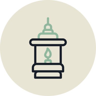 Bir mum simgesinin vektör illüstrasyonu