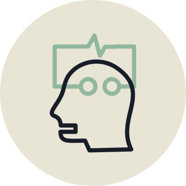 İnsan baş simgesi vektörü