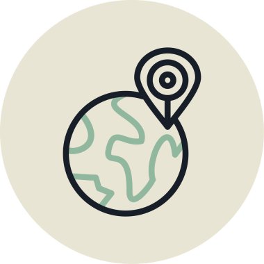 vektör yerküre simgesi illüstrasyonu