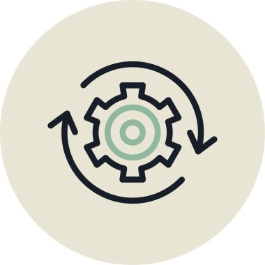 Teçhizat Web simgesi basit illüstrasyon