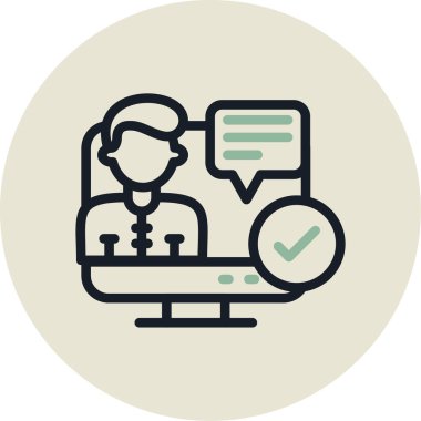 Müşteri servisi. Web simgesi