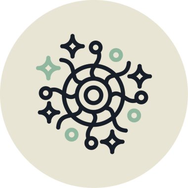 Yılbaşı balosu simgesi olan bir yıldızın vektör çizimi