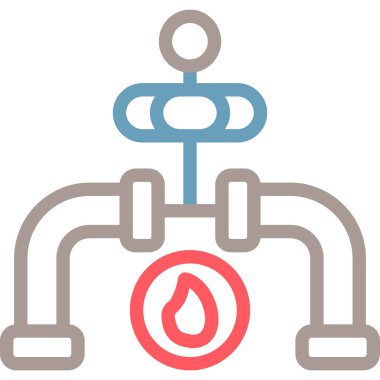 Gaz bırakma simgesinin vektör illüstrasyonu