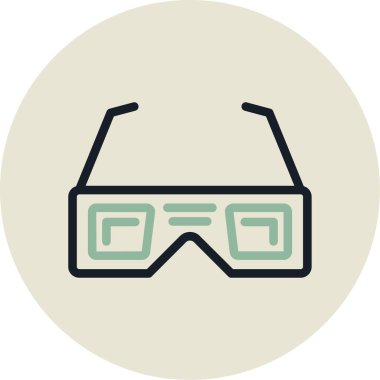 Gözlük. Web simgesi basit illüstrasyon