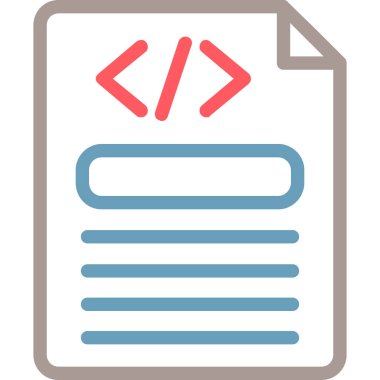 Kodlama. Web simgesi basit illüstrasyon