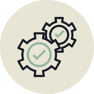 Dişliler. Web simgesi basit illüstrasyon