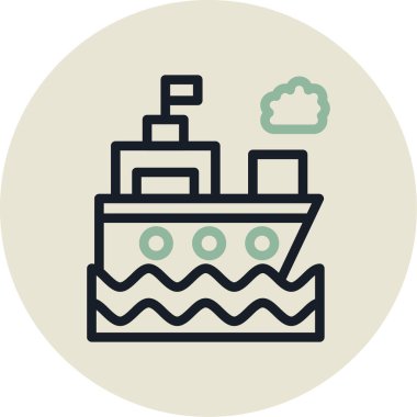 Tekne. Web simgesi basit illüstrasyon