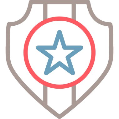 Kalkan. Web simgesi basit illüstrasyon