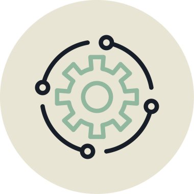 Dişliler. Web simgesi basit illüstrasyon