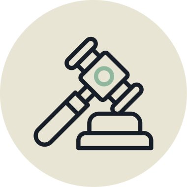 Adalet simgesinin vektör illüstrasyonu