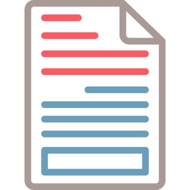 Belge. Web simgesi basit illüstrasyon