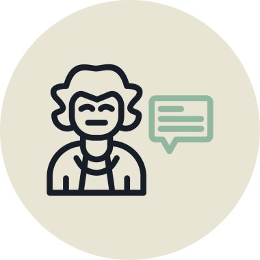 Sohbet simgesi vektör illüstrasyonu