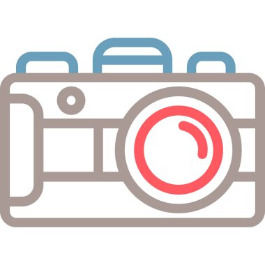 Kamera. Web simgesi basit illüstrasyon