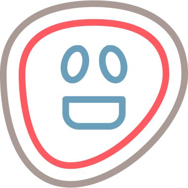 yüz simgesi, modern tasarım vektör çizimi