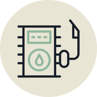 Benzin pompası. Basit illüstrasyon