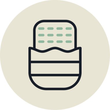 Güzellik ve moda simgelerinin vektör çizimi