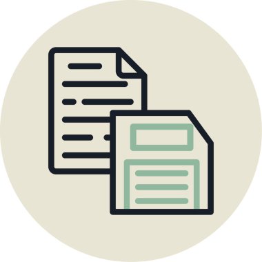 Dosyalar. Web simgesi basit illüstrasyon