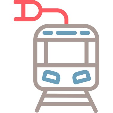 tren. Web simgesi basit illüstrasyon