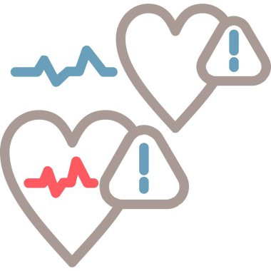 Nabız kardiyogram kalp simgesi