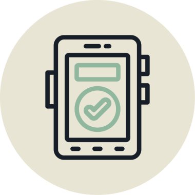 Cep telefonu simgesi, vektör illüstrasyonu