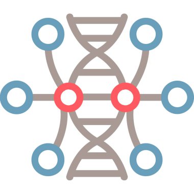 DNA molekülü yapı simgesi doldurulmuş dış hat biçimi