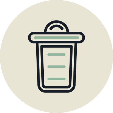 Çöp kutusu. Web simgesi vektör illüstrasyonu