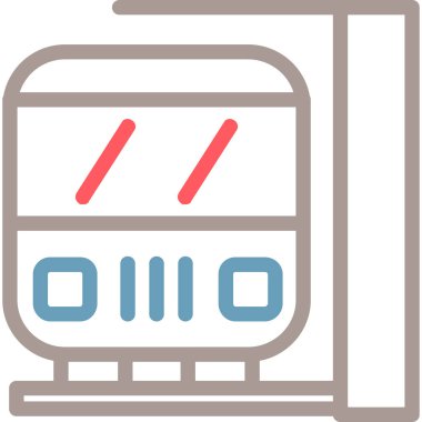 tren. Web simgesi basit illüstrasyon