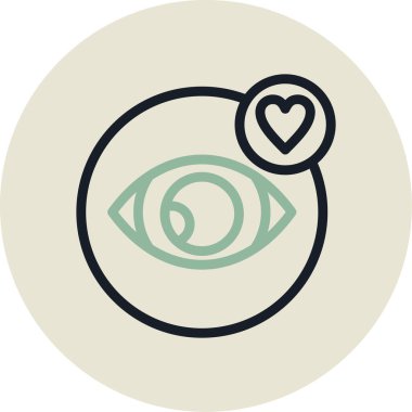 Göz simgesinin vektör illüstrasyonu