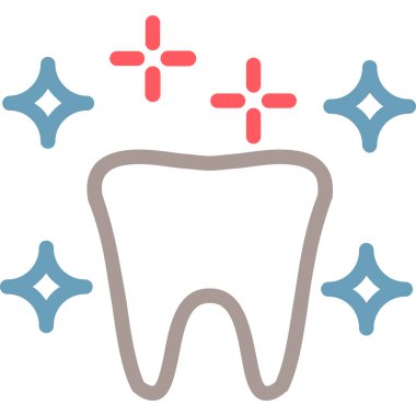 Diş simgesi, vektör illüstrasyonu