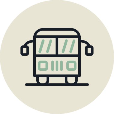 bus simgesi vektör illüstrasyonu