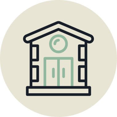 bina simgesi, vektör illüstrasyonu