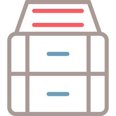 Ofis ve ofis ikonu. vektör