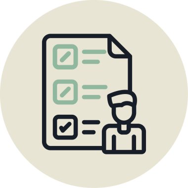 Kontrol listesi. Web simgesi basit illüstrasyon