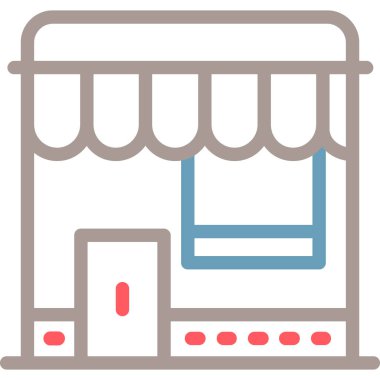 Dükkan. Web simgesi basit illüstrasyon