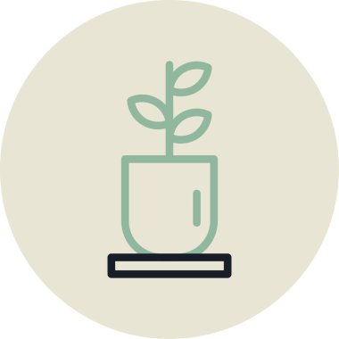 Bitki simgesinin vektör illüstrasyonu