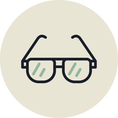 Gözlük. Web simgesi basit tasarım