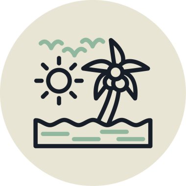 Bir ağaç simgesinin vektör illüstrasyonu