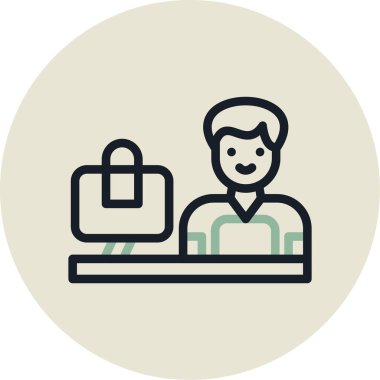 iş simgesi vektör illüstrasyonu