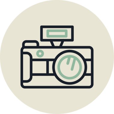 Fotoğraf kamerası vektör simgesi