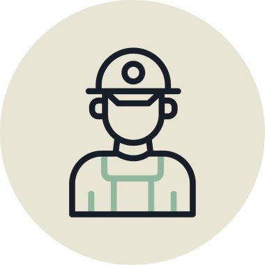 İtfaiyeci. Web simgesi basit illüstrasyon