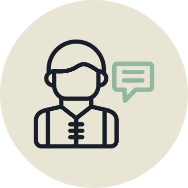 İnsan simgesinin vektör illüstrasyonu