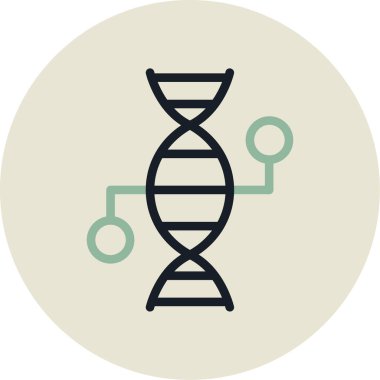 DNA simgesinin vektör illüstrasyonu