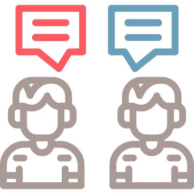 Sohbet web simgesi vektör illüstrasyonu