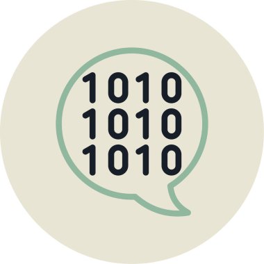 İkili kod. Basit illüstrasyon