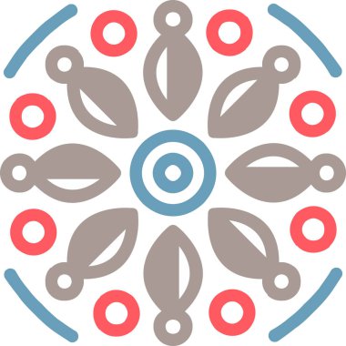 Çiçek süslemesinin vektör çizimi