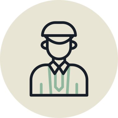 Bir insan simgesinin vektör illüstrasyonu