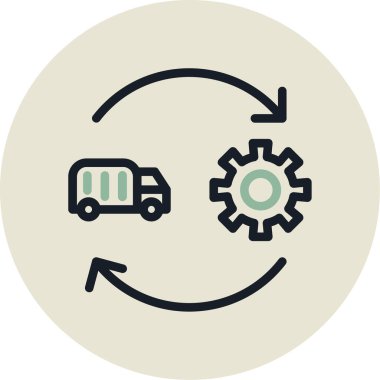 Teslimat. Web simgesi basit illüstrasyon