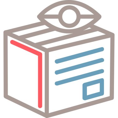 kutu teslim simgesi doldurulmuş taslak biçimi