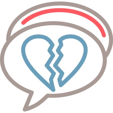 kırık kalp vektör simgesi